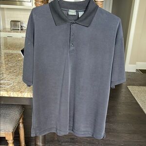 Bruno Magli Black Sueded Polo Shirt Classic Design